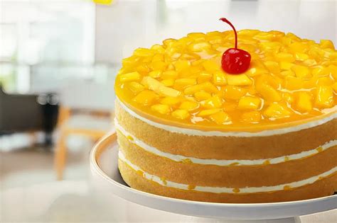 mango red ribbon cake|mango supreme cake red ribbon.